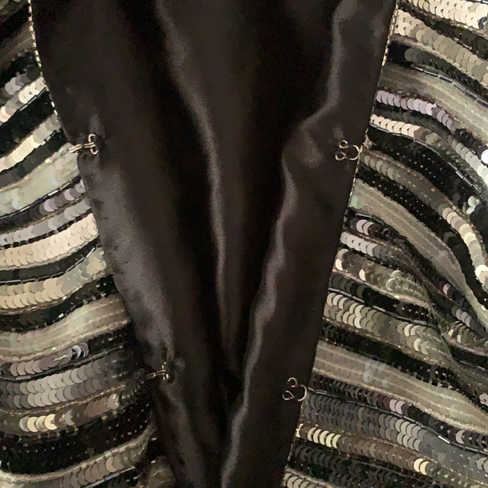 Scala Vintage Sequin Black & Silver Trophy Jacket - Picture 6 of 8